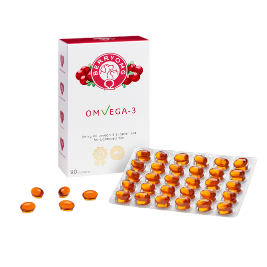 OMvEGA-3 – fiskoljefri omega-3 för hundar – 90 kapslar