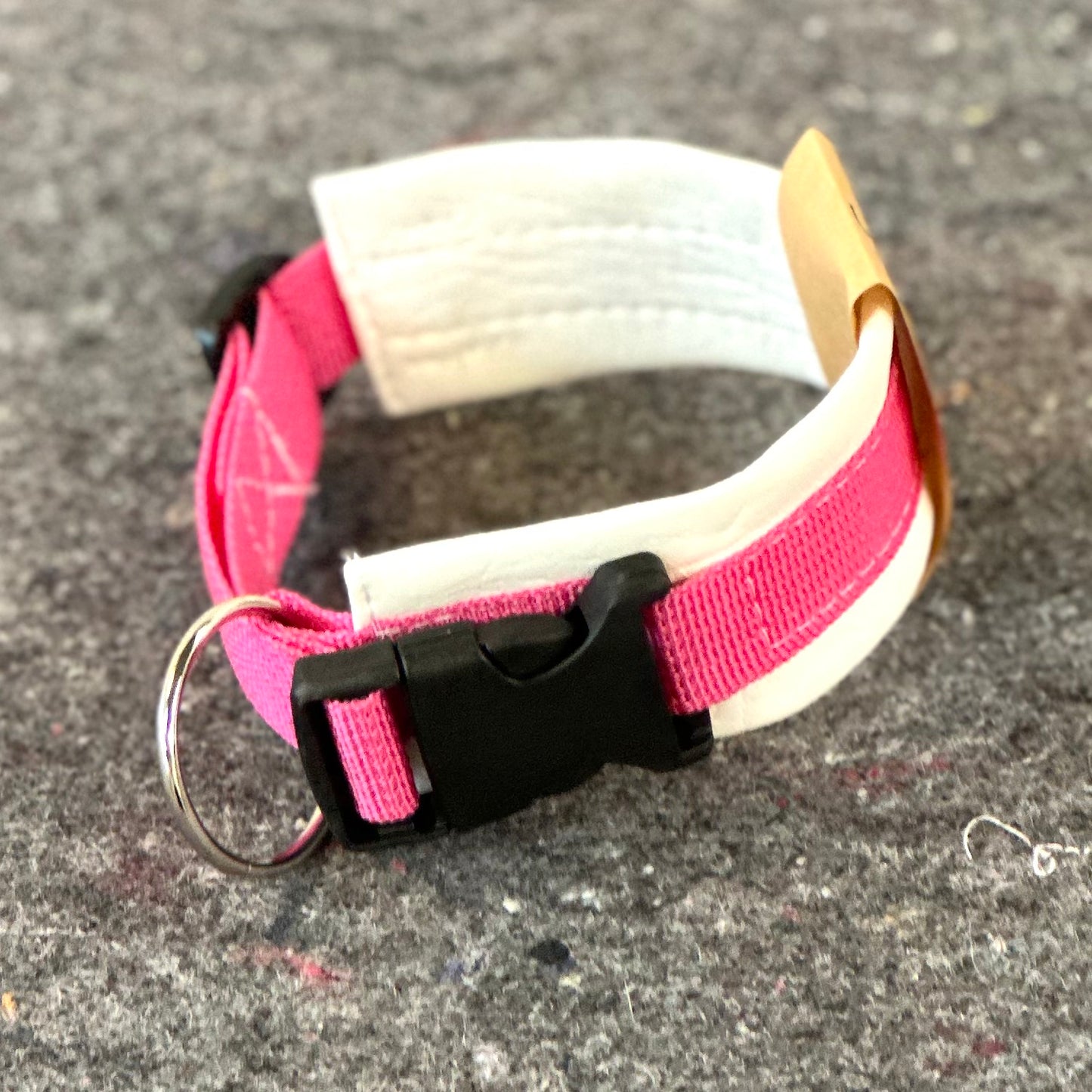 Läderhalsband PINK
