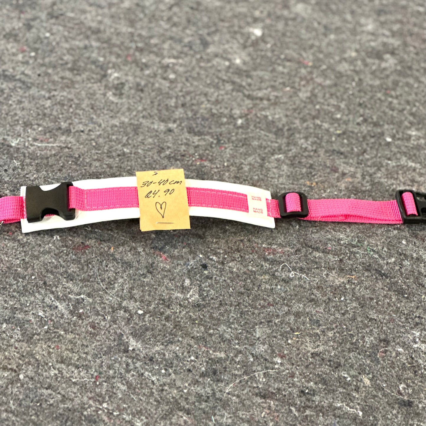Läderhalsband PINK